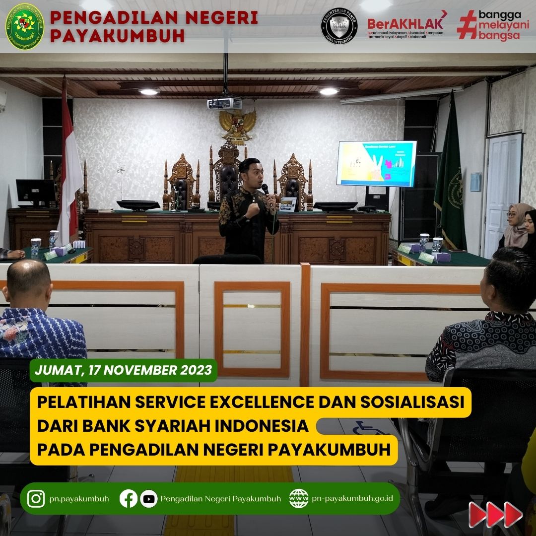 Pelatihan Service Excellence dan Sosialisasi dari Bank Syariah Indonesia