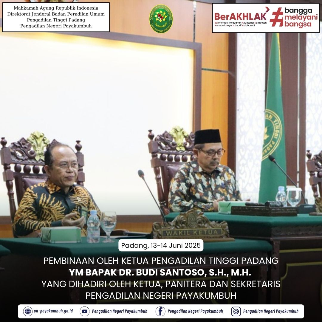 Pembinaan Ketua Pengadilan Tinggi Padang