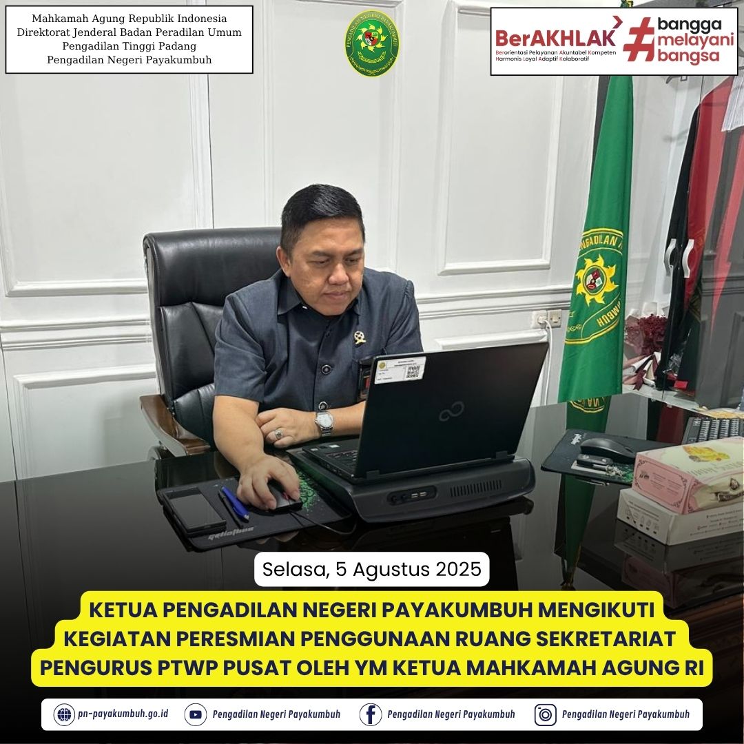 Peresmian Penggunaan Ruang Sekretariat Pengurus PTWP Pusat