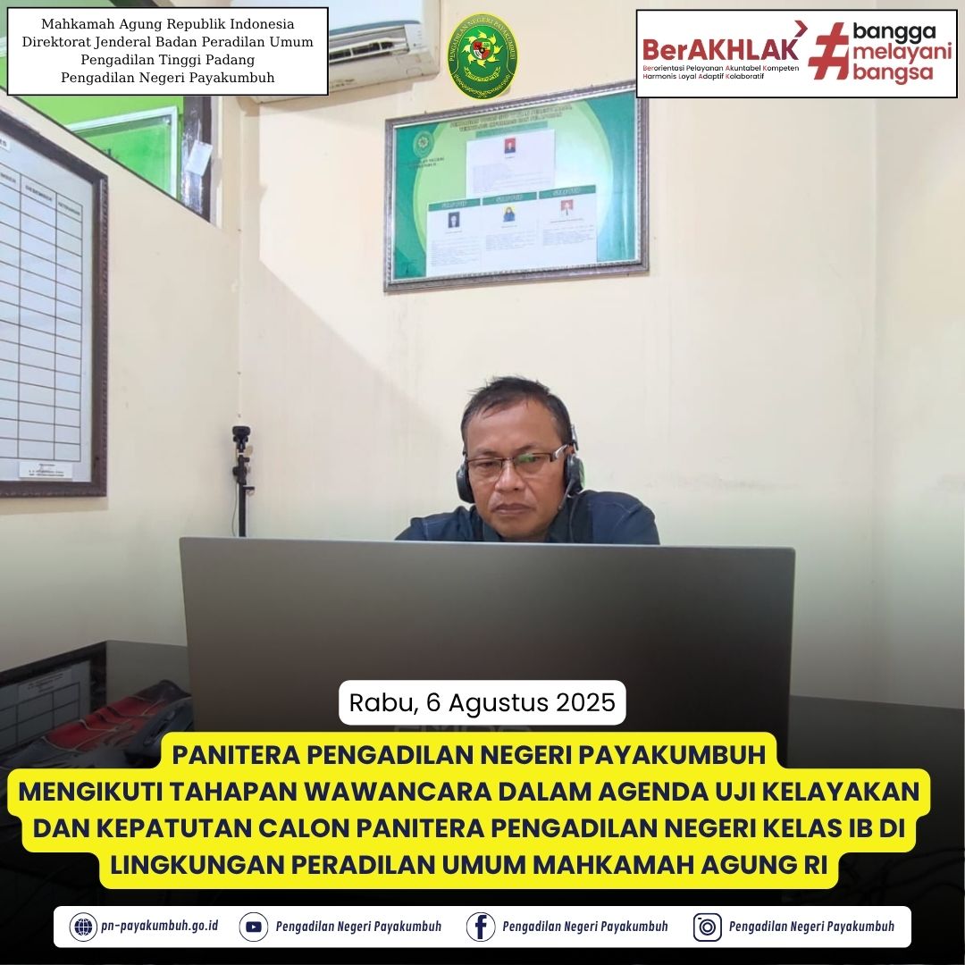 Lanjutan Uji Kelayakan dan Kepatutan Calon Panitera Pengadilan Negeri Kelas IB