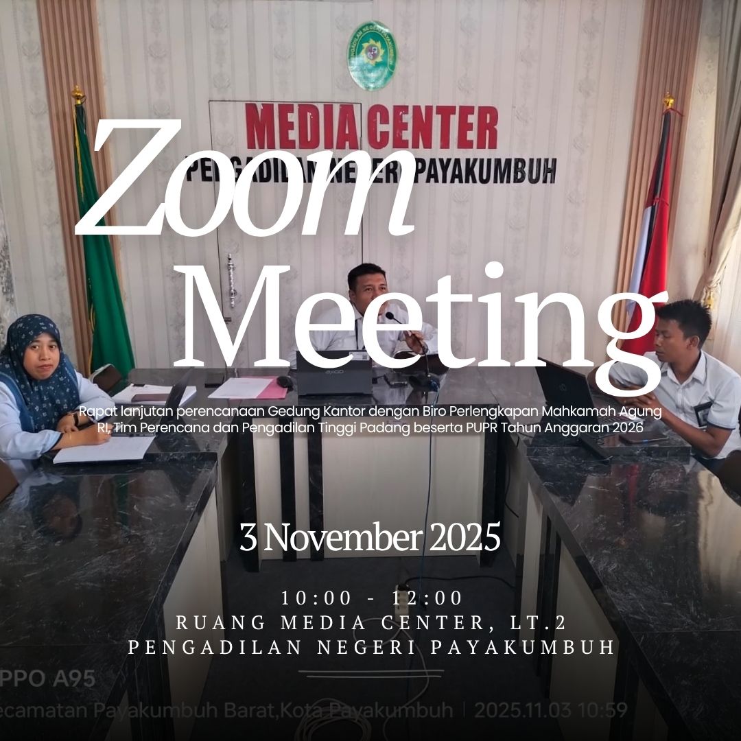 Zoom Meeting Rapat Lanjutan Perencanaan Gedung Kantor