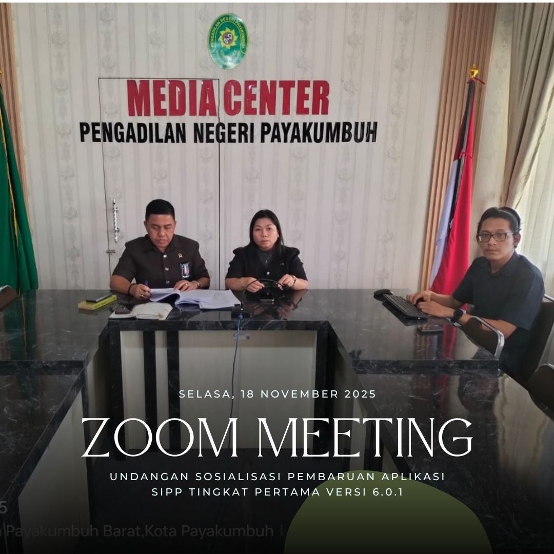 Zoom Meeting Sosialisasi Pembaruan Aplikasi SIPP Tingkat Pertama